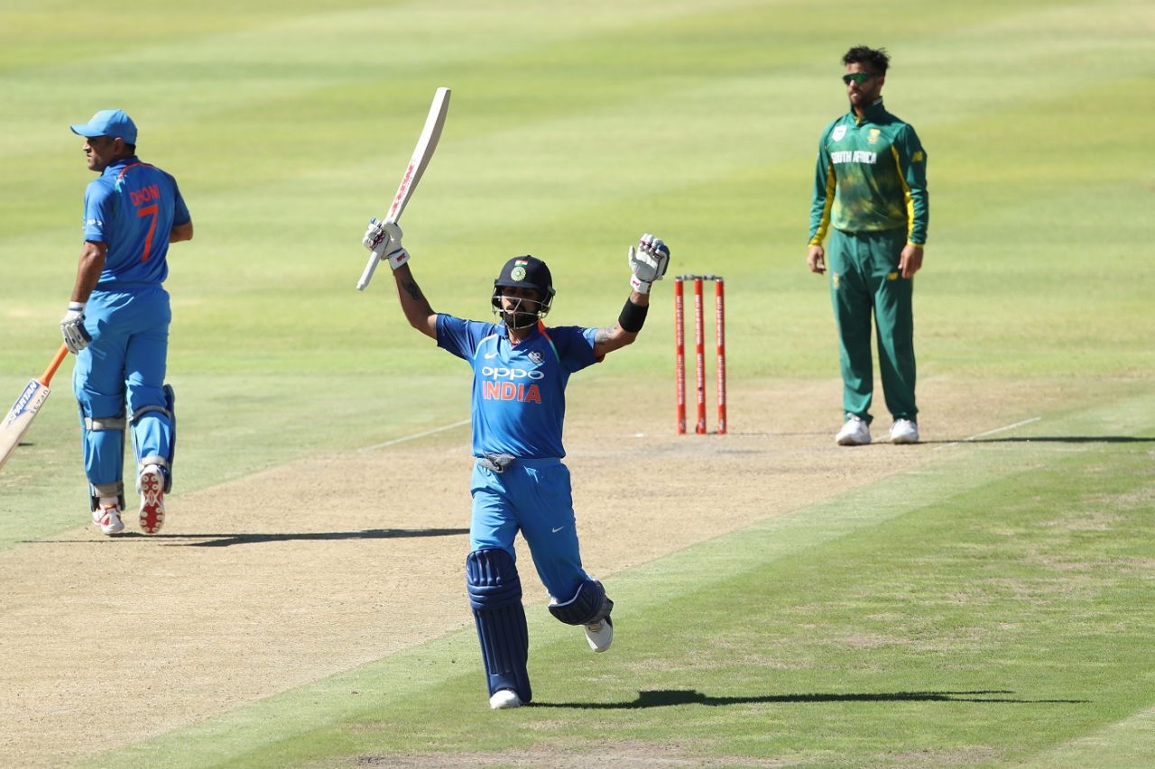 Virat Kohli soared to another hundred, South Africa v India, 3rd ODI, Cape Town, February 7, 2018