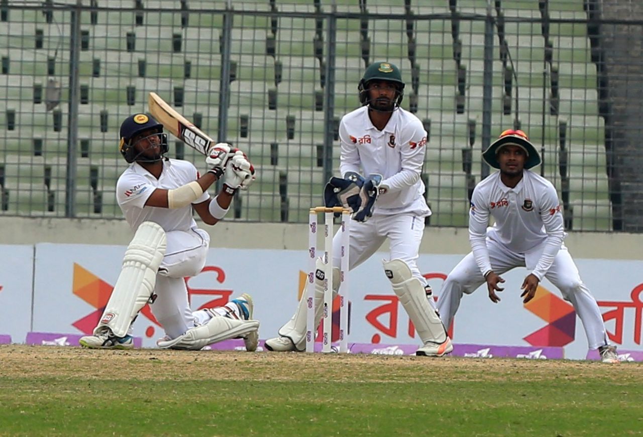 Kusal Mendis countered Bangladesh's spinners with a classy half-century, Bangladesh v Sri Lanka, 2nd Test, Mirpur, 1st day, February 8, 2018