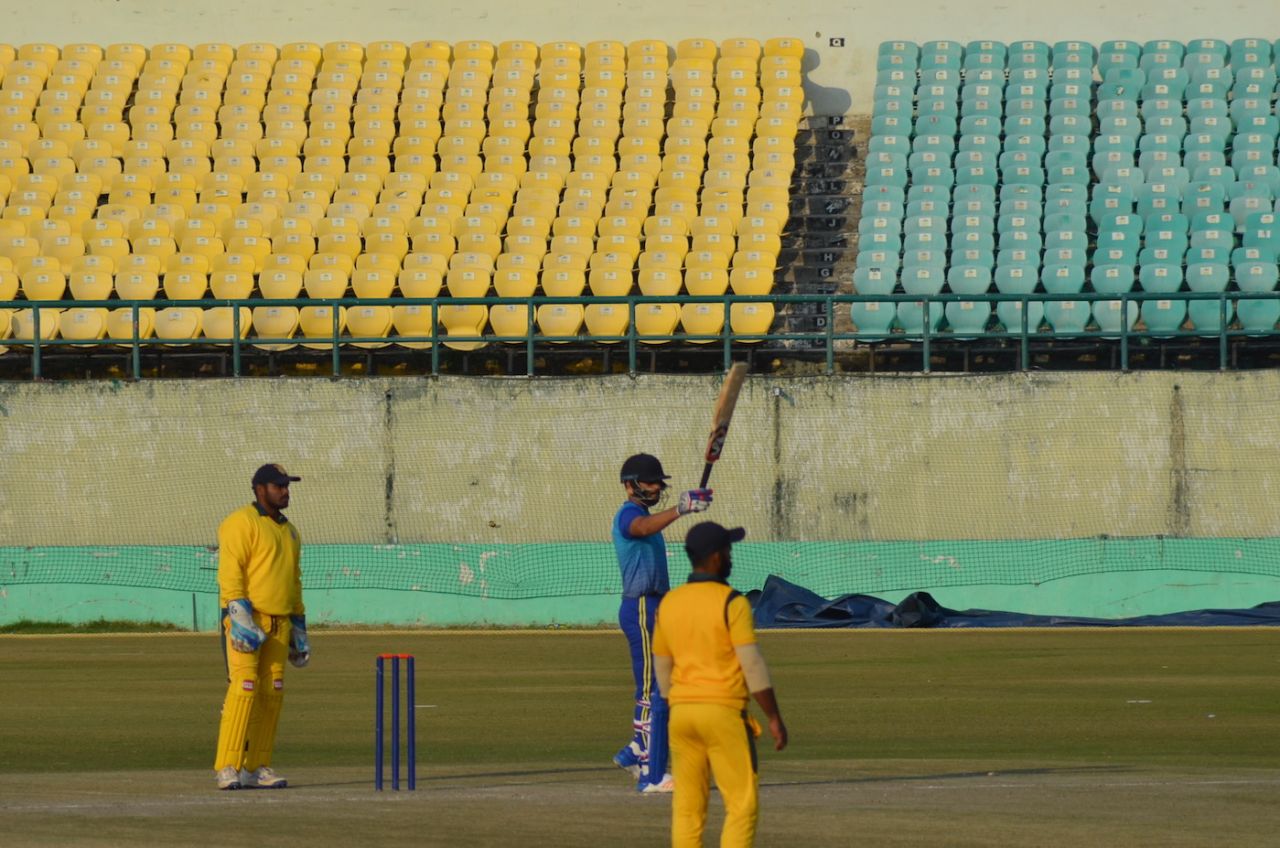 Dhruv Shorey brings up his century, Delhi v Maharashtra, Vijay Hazare Trophy, Group B, Dharamsala, February 9, 2018