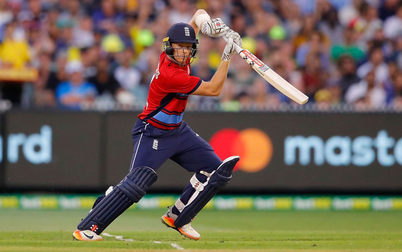 Sam Billings plays through the off side, Australia v England, Trans-Tasman T20 tri-series, Melbourne, February 10, 2018