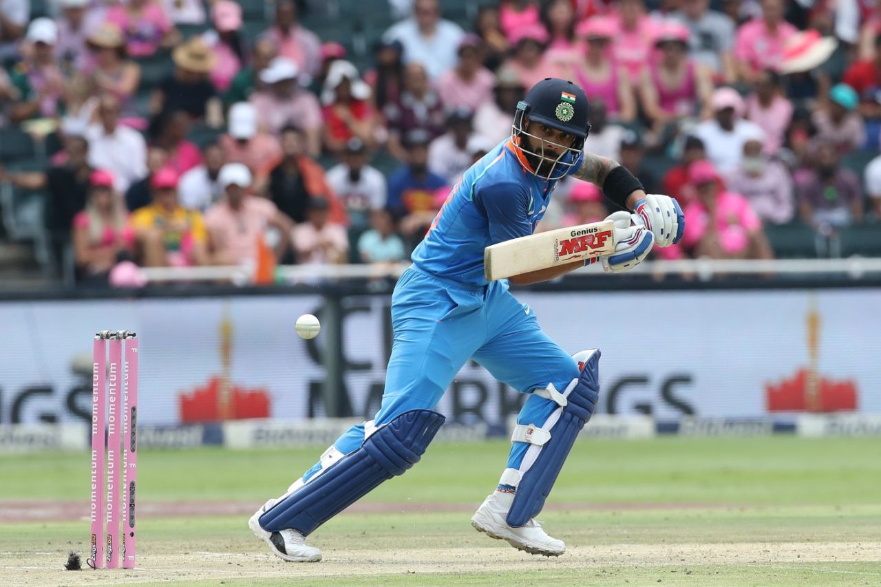 The late dab was productive for Virat Kohli, South Africa v India, 4th ODI, Johannesburg, February 10, 2018