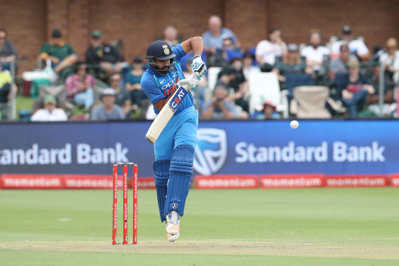 Rohit Sharma tucks one into the leg side, South Africa v India, 5th ODI, Port Elizabeth, February 13, 2018