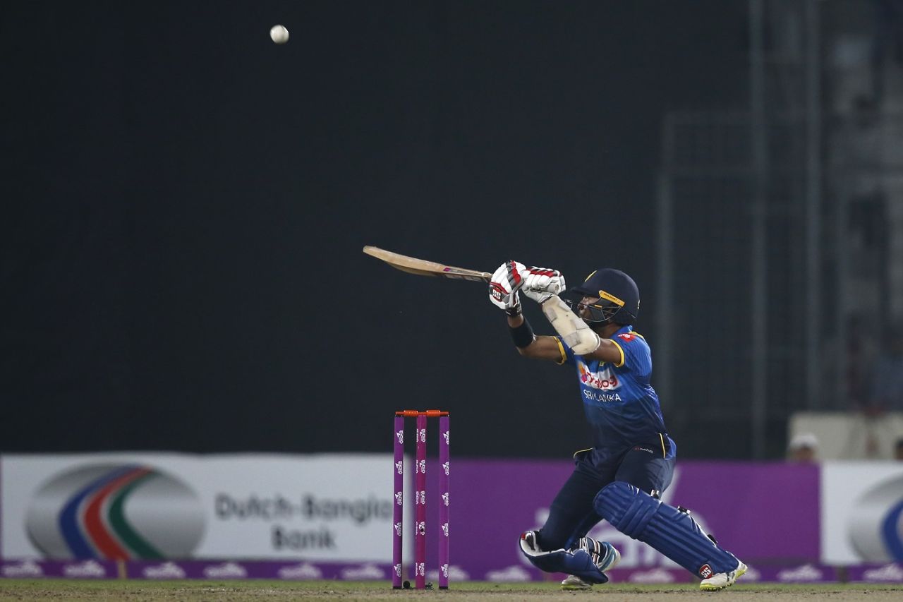 Kusal Mendis plays a ramp, Bangladesh v Sri Lanka, 1st T20I, Mirpur, February 15, 2018