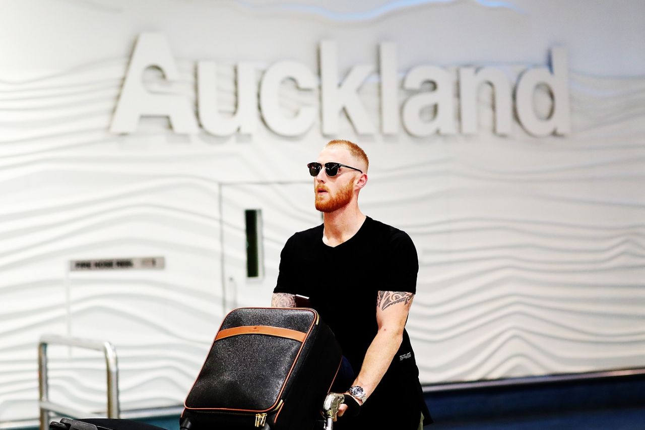 Ben Stokes arrives at Auckland airport, Auckland, February 16, 2018