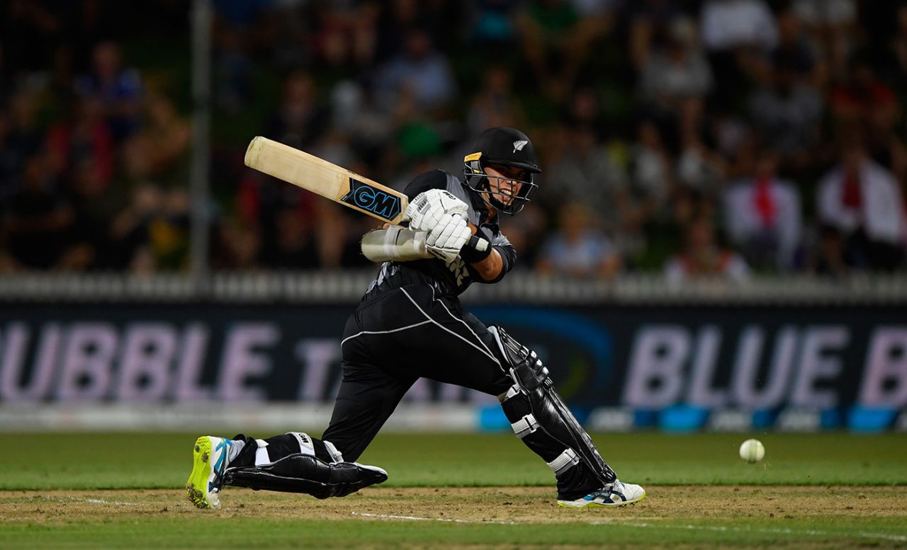 Mark Chapman made 37 but couldn't quite take New Zealand home, New Zealand v England, Trans-Tasman T20 tri-series, Hamilton, February 18, 2018