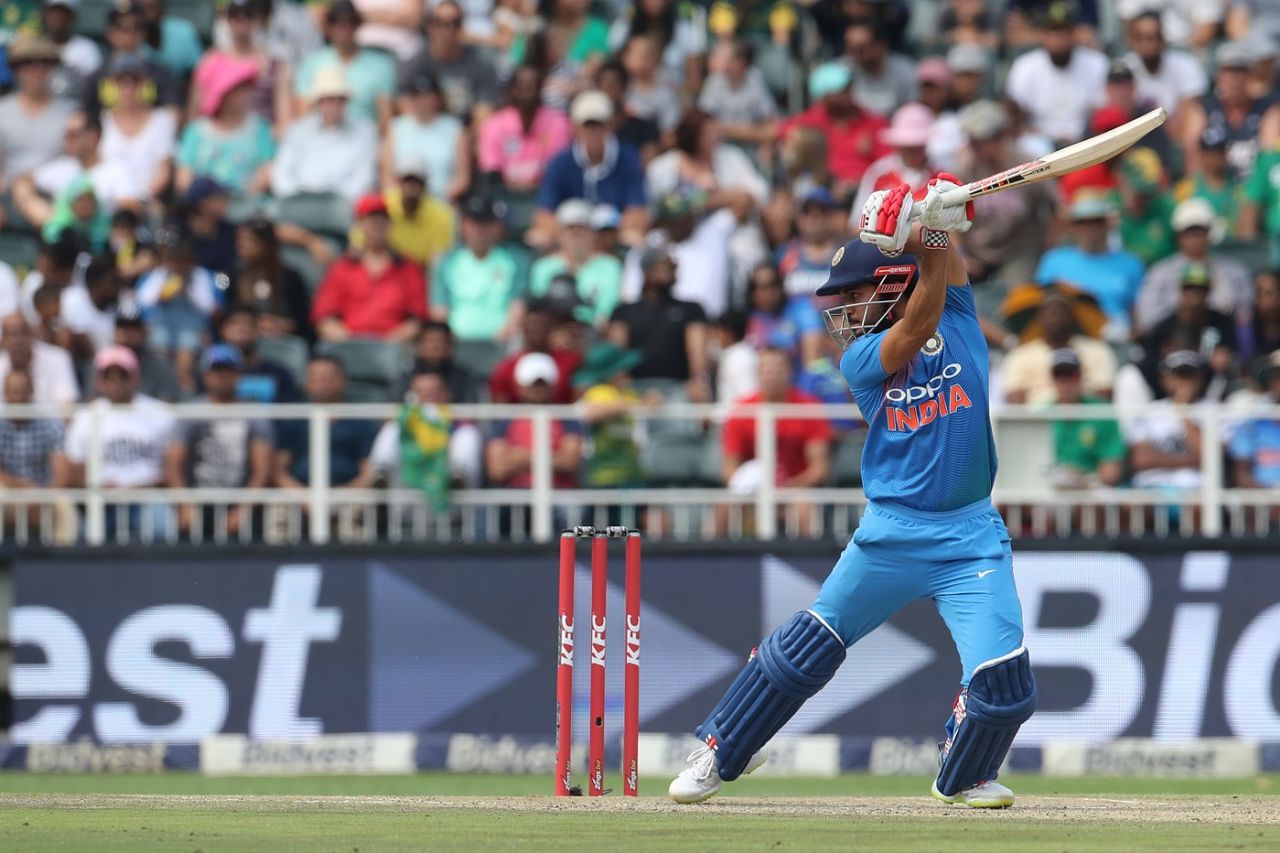 Manish Pandey scythes one behind point, South Africa v India, 1st T20I, Johannesburg, February 18, 2018