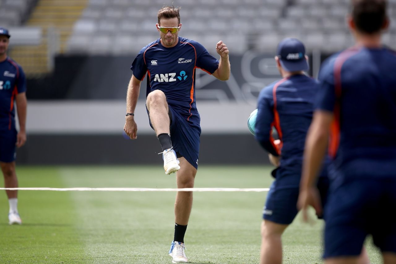 Tim Southee at a training session, Auckland, February 20, 2018