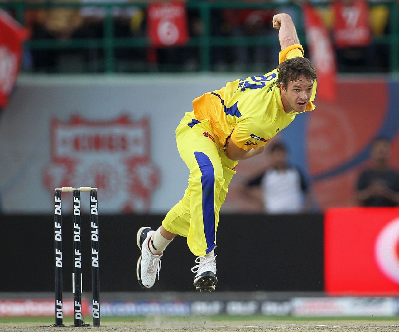Albie Morkel bowls, Kings XI Punjab v Chennai Super Kings, IPL, Dharamsala, April 18, 2010