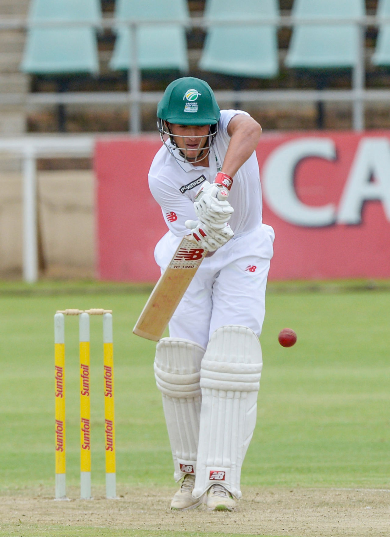 Willem Mulder shapes to play the ball, South Africa A v Australia, Benoni, February 22, 2018