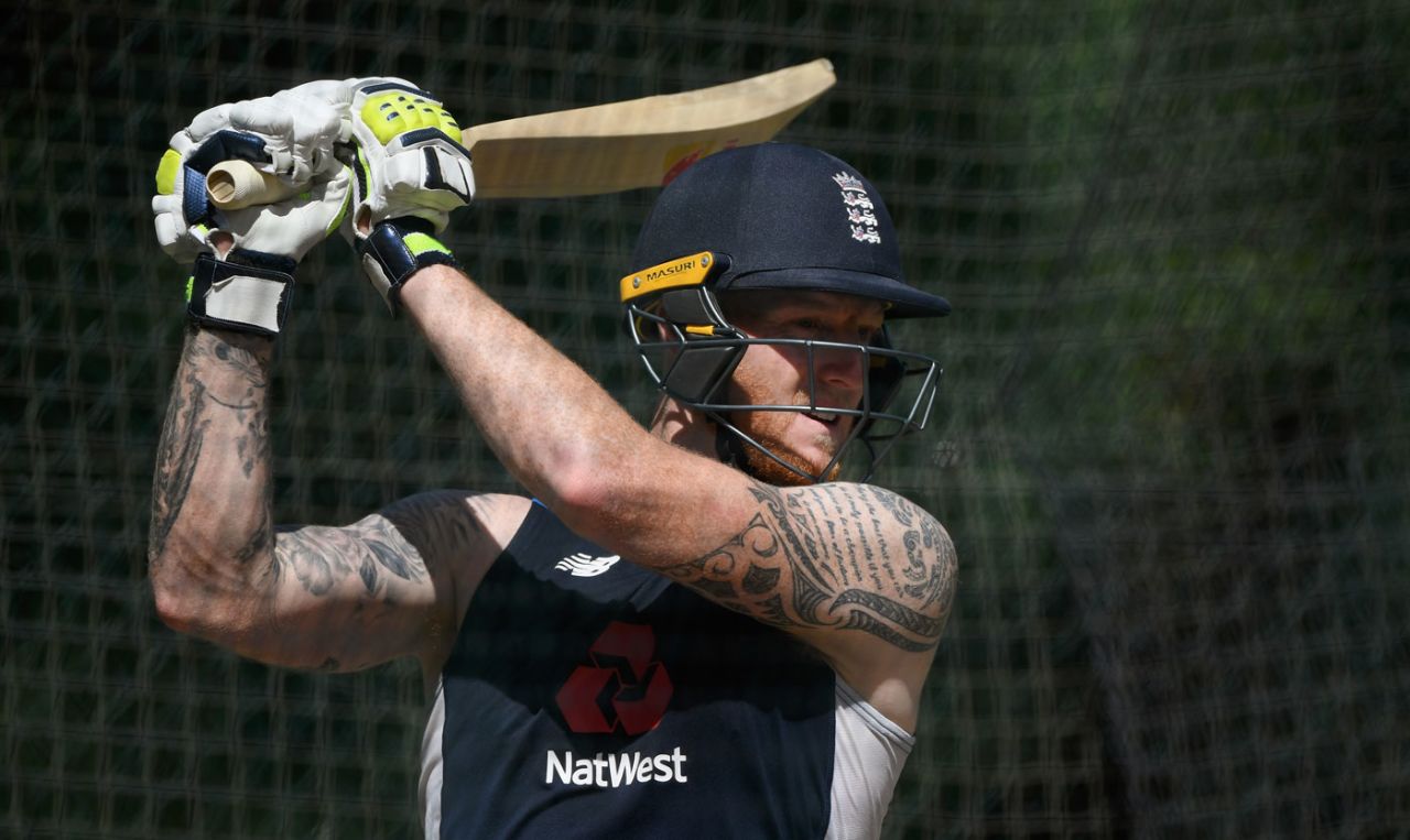 Ben Stokes has a hit in the nets on his return to the England squad, Hamilton, 24 Feb, 2018