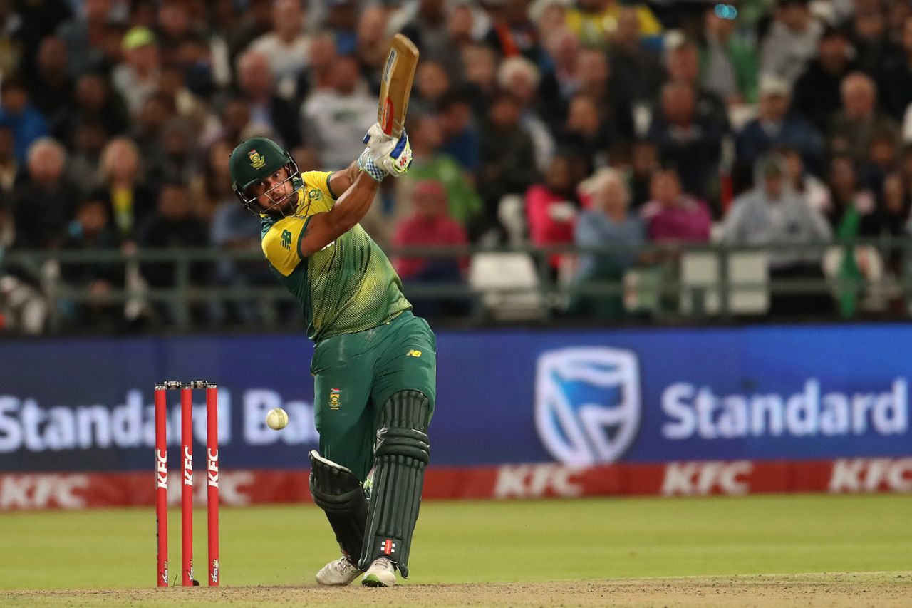 Christiaan Jonker fell one short of a fifty on debut, South Africa v India, 3rd T20I, Cape Town, February 24, 2018