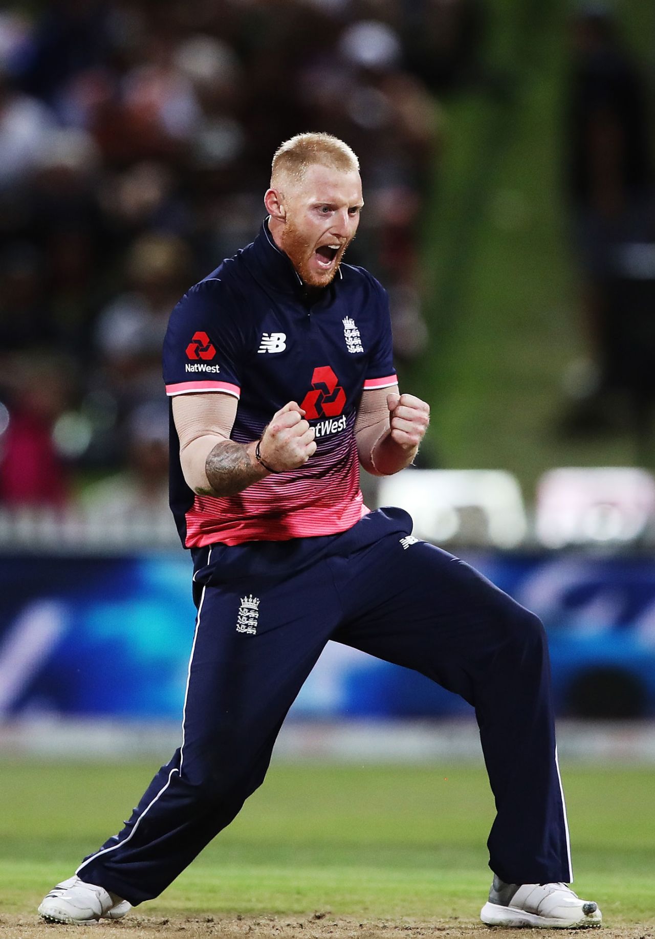 Ben Stokes broke the fourth-wicket stand between Ross Taylor and Tom Latham, New Zealand v England, 1st ODI, Hamilton, February 25, 2018