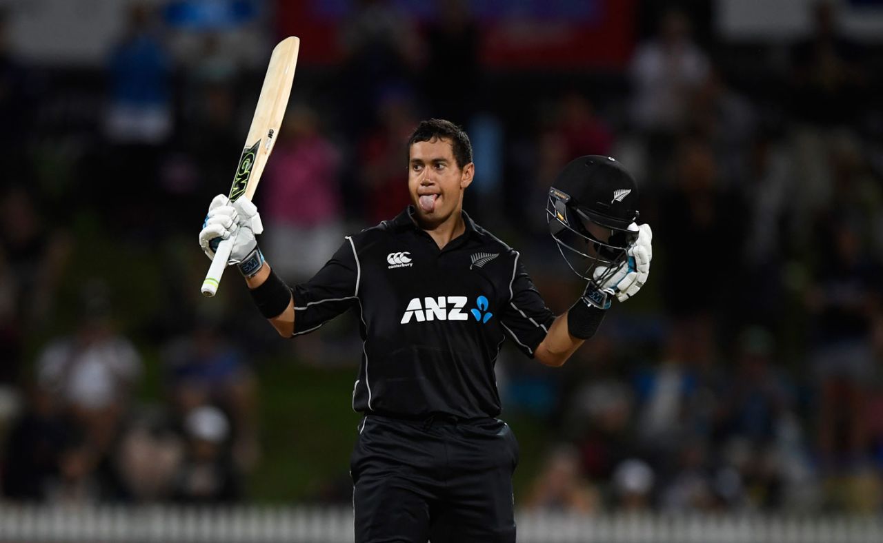 Ross Taylor marks his 18th ODI hundred, New Zealand v England, 1st ODI, Hamilton, February 25, 2018