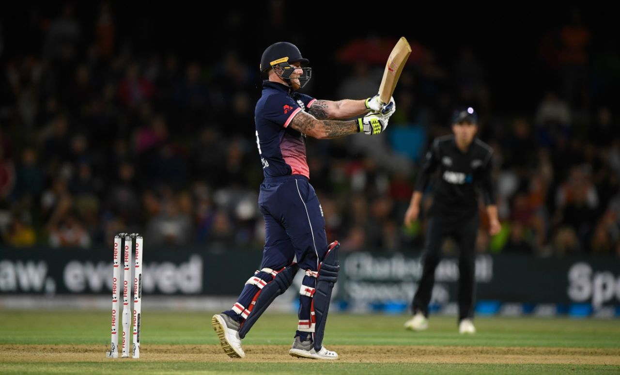 Ben Stokes, on the pull, New Zealand v England, 2nd ODI, Mount Maunganui, February 28, 2018