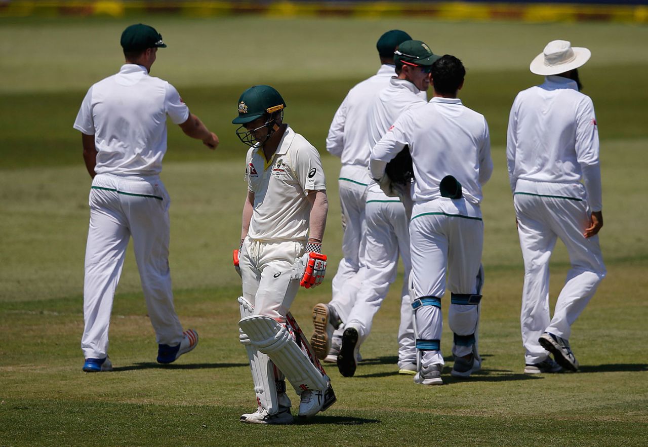 David Warner fell for 51 just before the interval, South Africa v Australia, 1st Test, Durban, 1st day, March 1, 2018