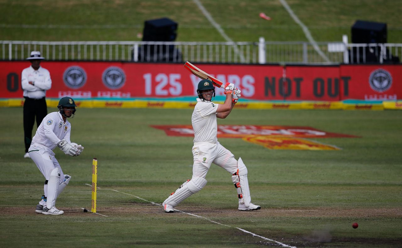 Mitchell Marsh cracks the ball square, South Africa v Australia, 1st Test, Durban, 1st day, March 1, 2018