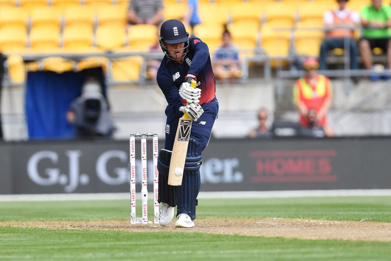Jason Roy plays close to his body, New Zealand v England, 3rd ODI, Wellington, 3 March, 2018