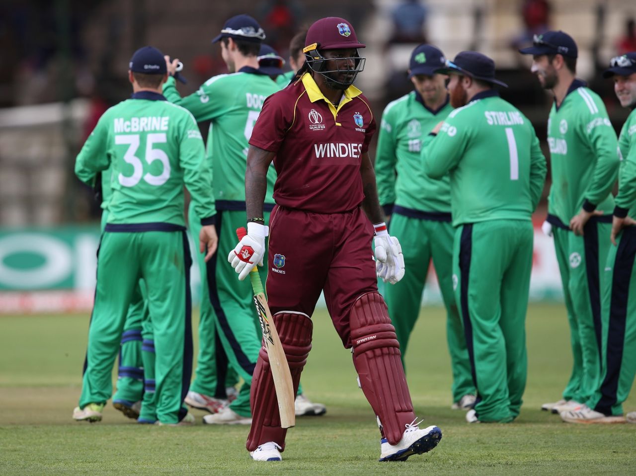Chris Gayle was dismissed by Tim Murtagh for 14 runs, West Indies v Ireland, Group A, World Cup Qualifiers, Harare, March 10, 2018