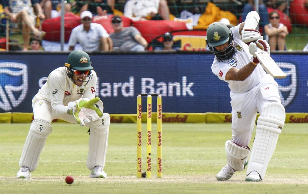 A crisp Hashim Amla cover drive, South Africa v Australia, 2nd Test, 2nd day, Port Elizabeth, March 10, 2018