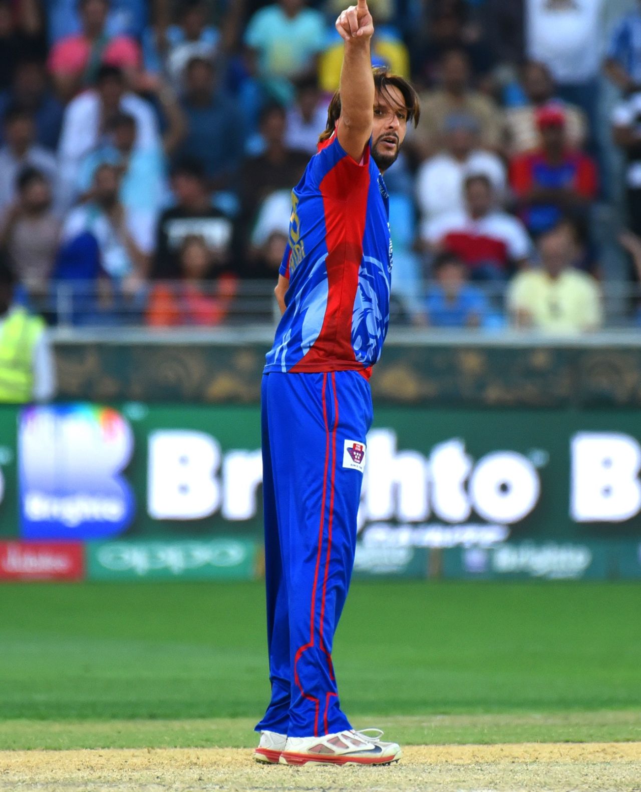 Shahid Afridi delivered yet another maiden in this year's PSL, Multan Sultans v Karachi Kings, PSL 2018, Dubai, March 10, 2018