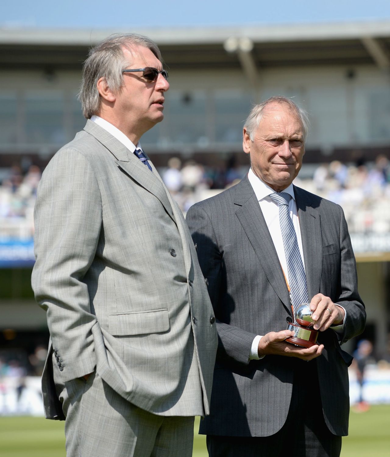 Giles Clarke and Colin Graves at Lord's during the first Test against New Zealand in 2015, England v New Zealand, May 20, 2015