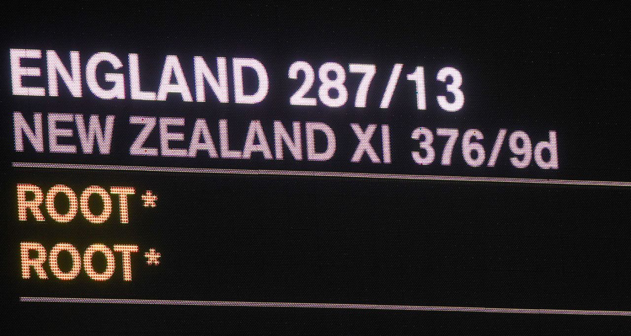 England lost how many wickets?, New Zealand XI v England XI, Tour match, Hamilton, 2nd day, March 15, 2018