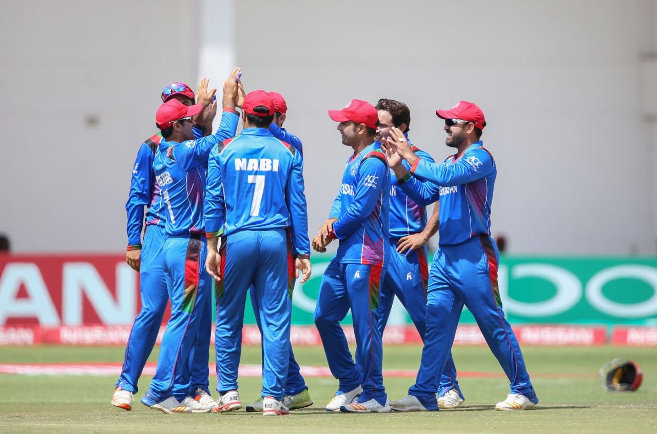 Afghanistan celebrate a wicket, Afghanistan v  West Indies, World Cup Qualifier, Harare, March 15, 2018
