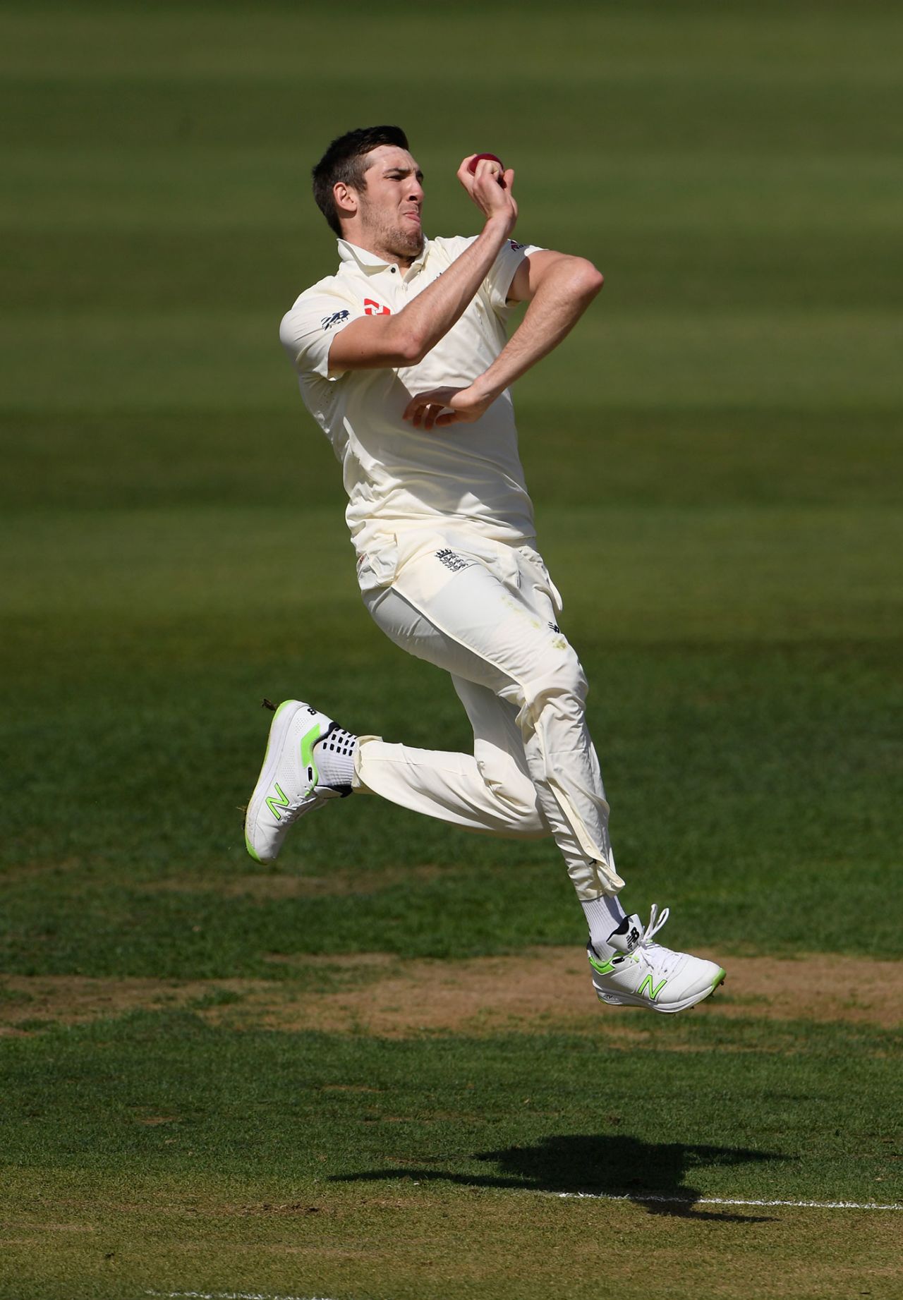 Craig Overton in his delivery stride, New Zealand XI v England XI, Tour match, Hamilton, 1st day, March 16, 2018