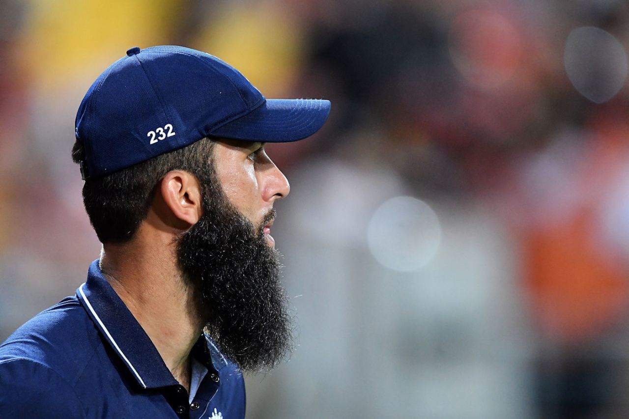 Moeen Ali in the field during England's one-day series in New Zealand, Wellington, March 3, 2018