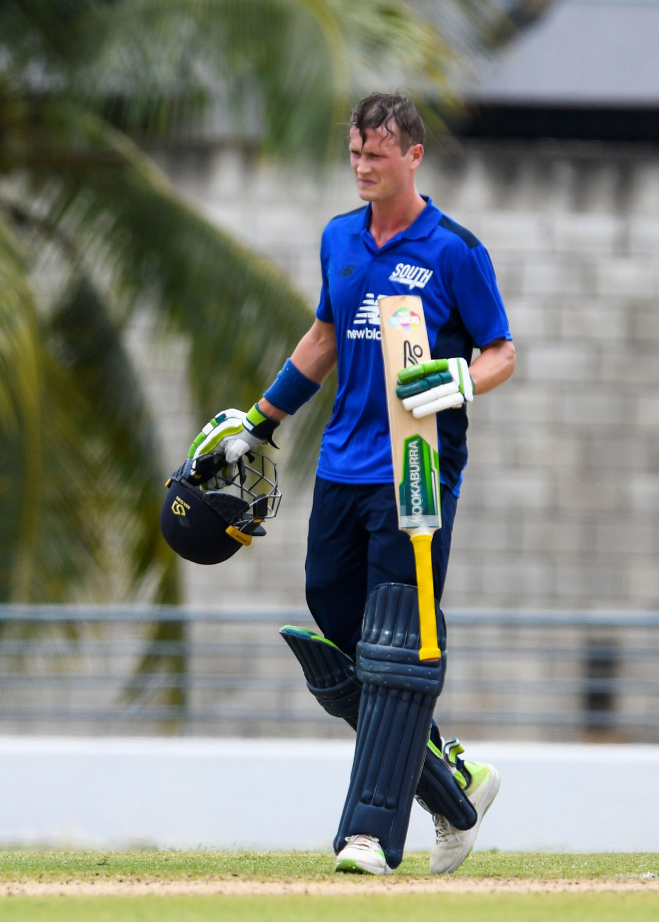 Nick Gubbins heaped on more agony for North - and for himself - as his century was completed with cramp, North v South, Kensington Oval, Barbados, March 18, 2018