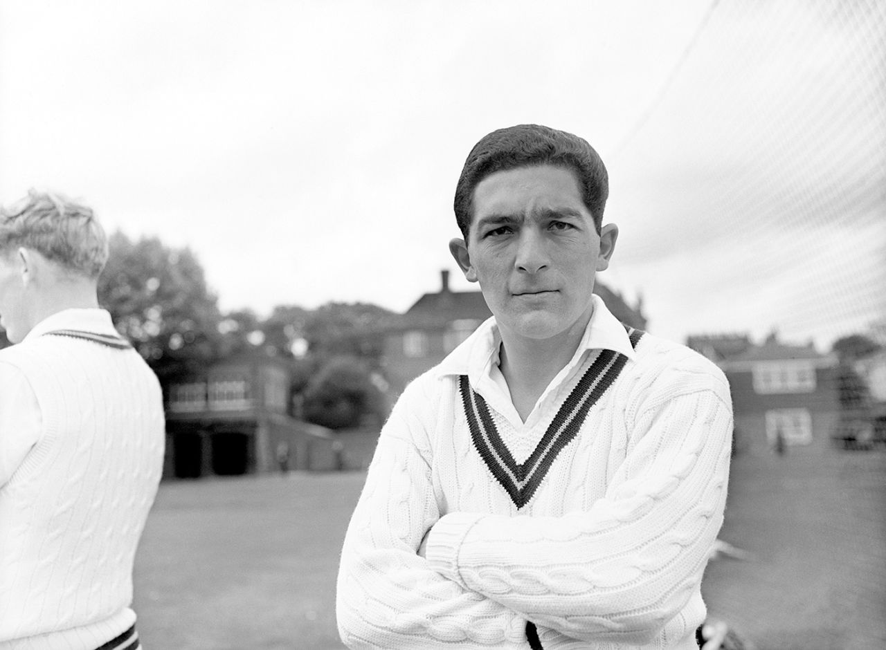 Ali Bacher in the nets ahead of the first Test at Lord's, in July 1965