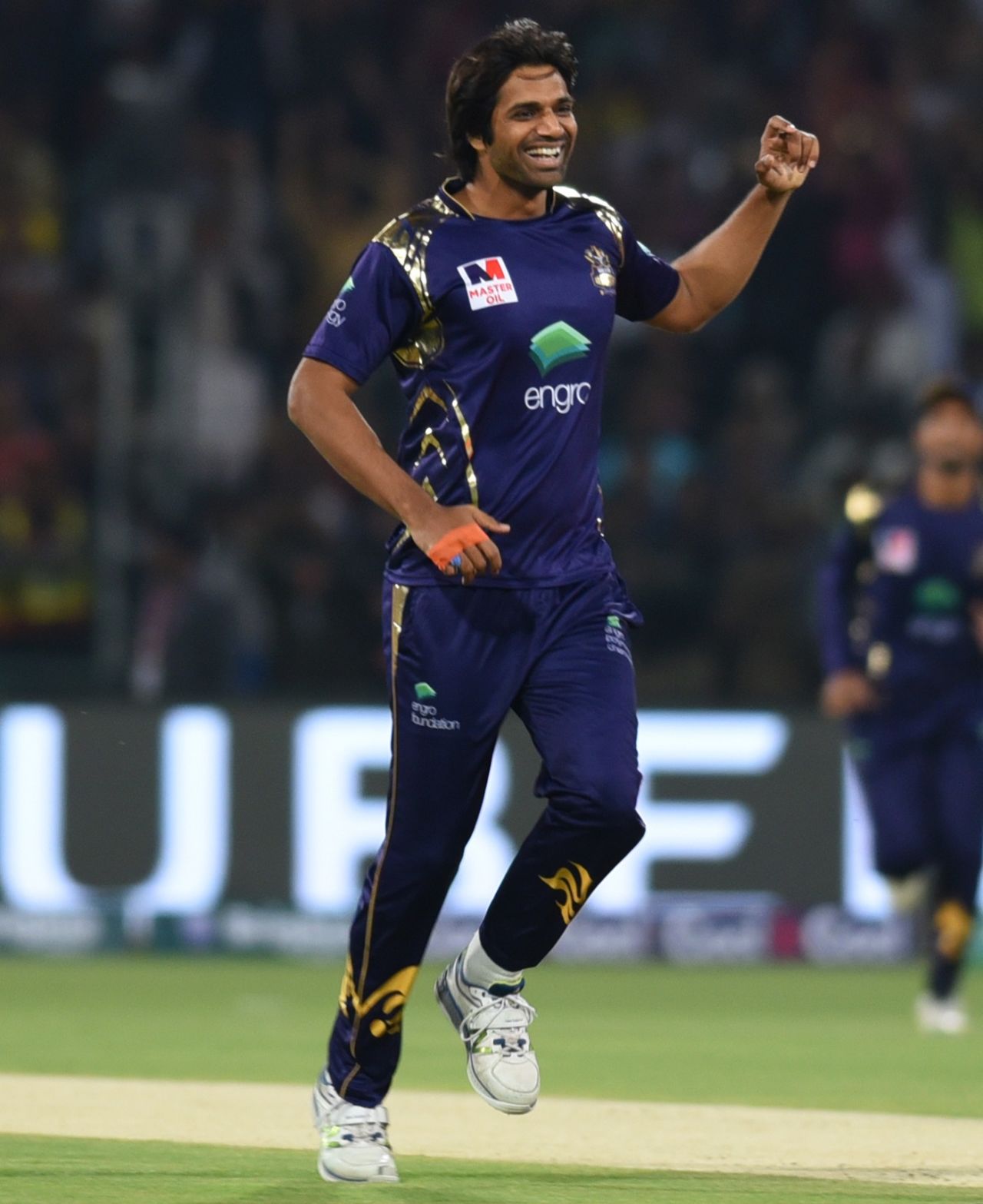 Rahat Ali took four wickets in the eliminator, Peshawar Zalmi v Quetta Gladiators, eliminator 1, PSL 2018, Lahore, March 20, 2018