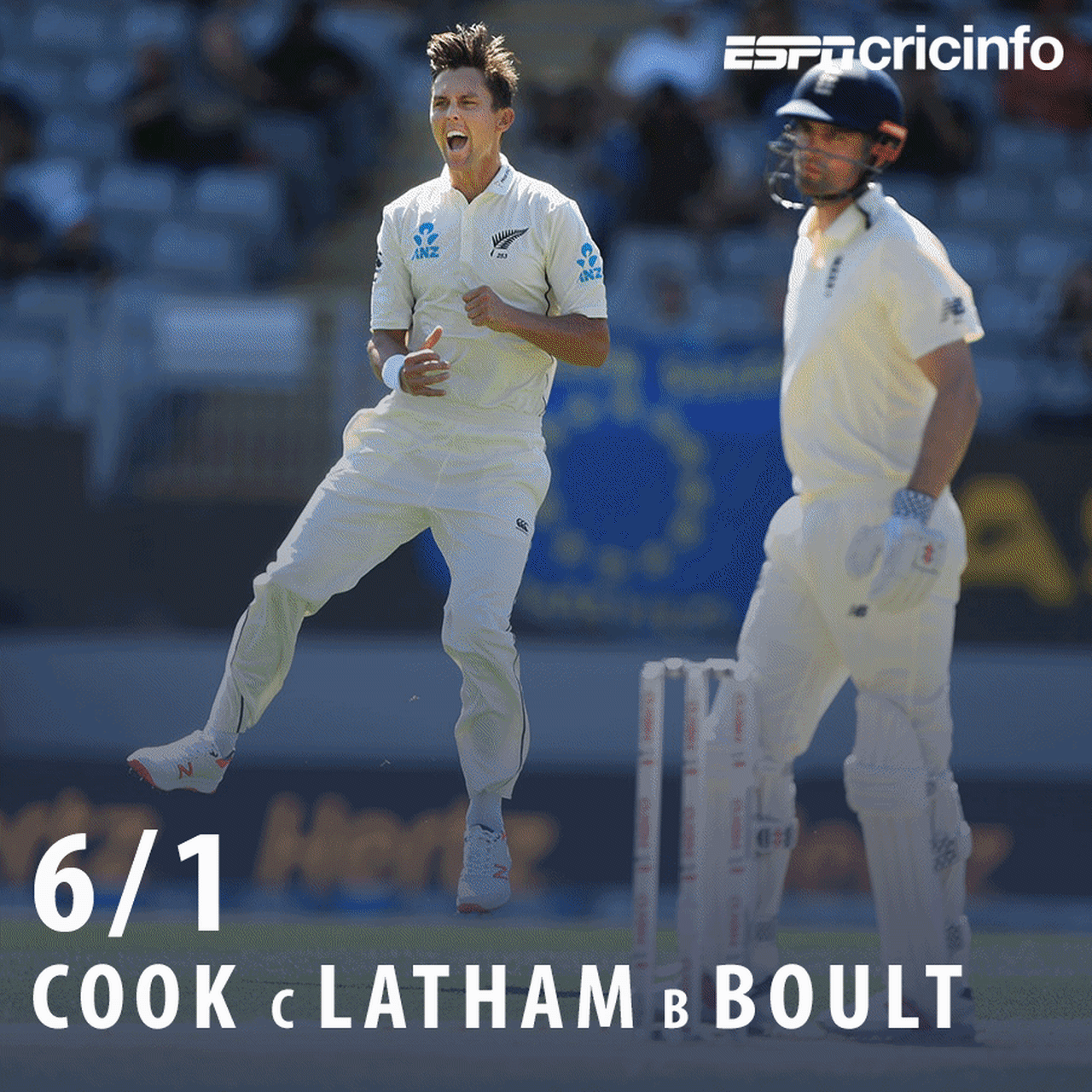Boult and Southee combined to skittle England out for 58 all out on Day 1