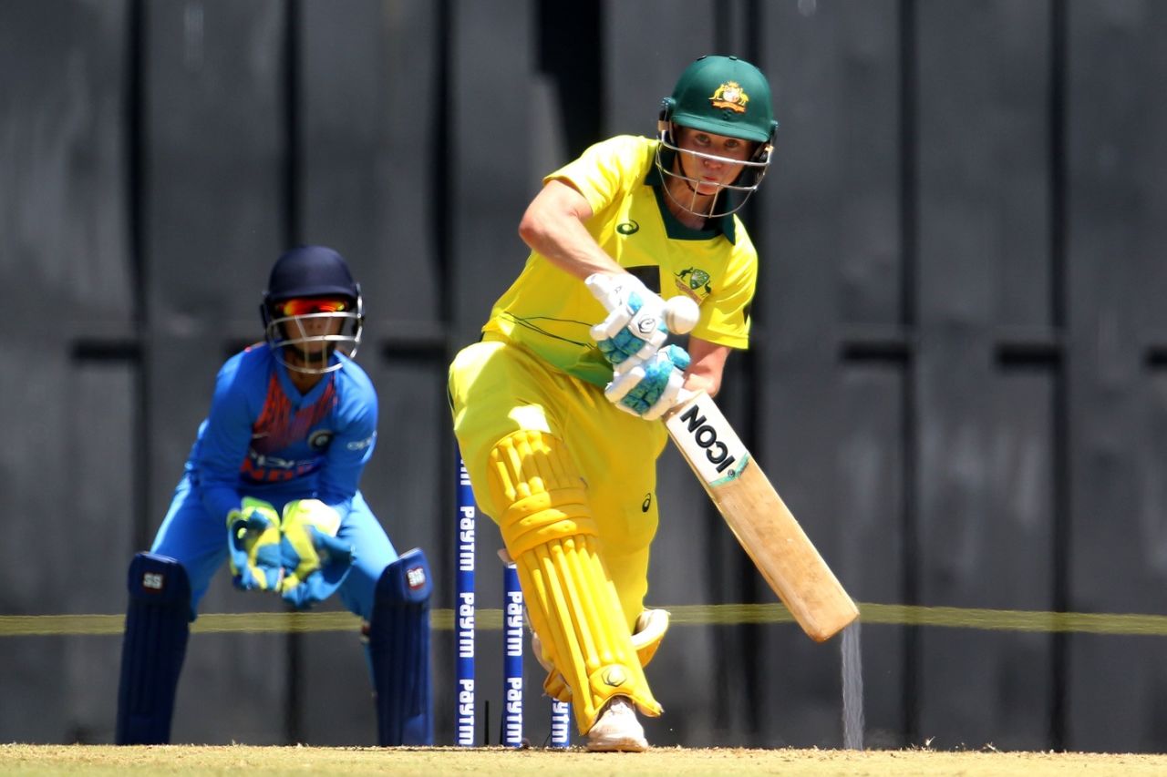 Beth Mooney scored a 32-ball 45, India v Australia, Tri-Nation Women's T20 Series, Mumbai, March 22, 2018