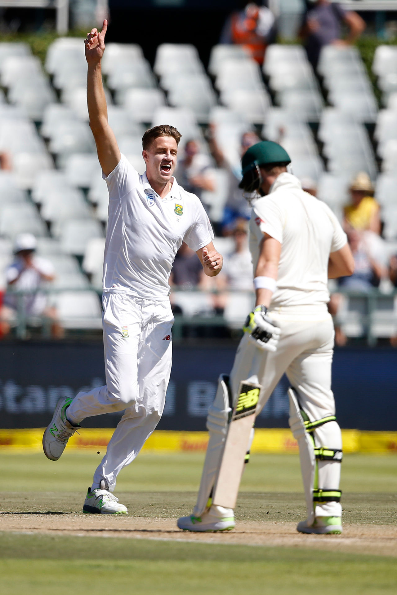 Morne Morkel removed Steven Smith in the third over after lunch, South Africa v Australia, 3rd Test, Cape Town, 2nd day, March 23, 2018
