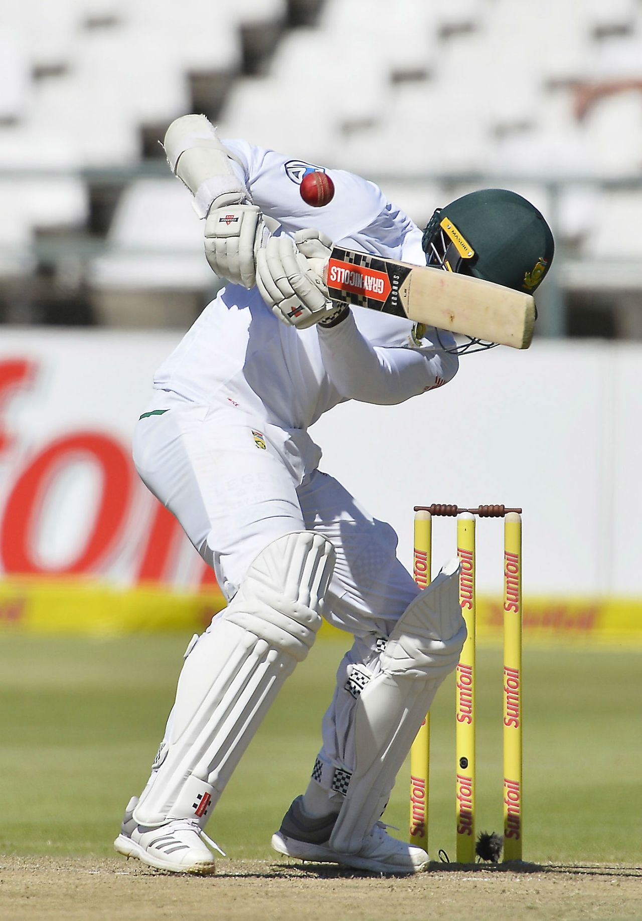Kagiso Rabada was peppered with the short ball in his innings, South Africa v Australia, 3rd Test, Cape Town, 2nd day, March 23, 2018