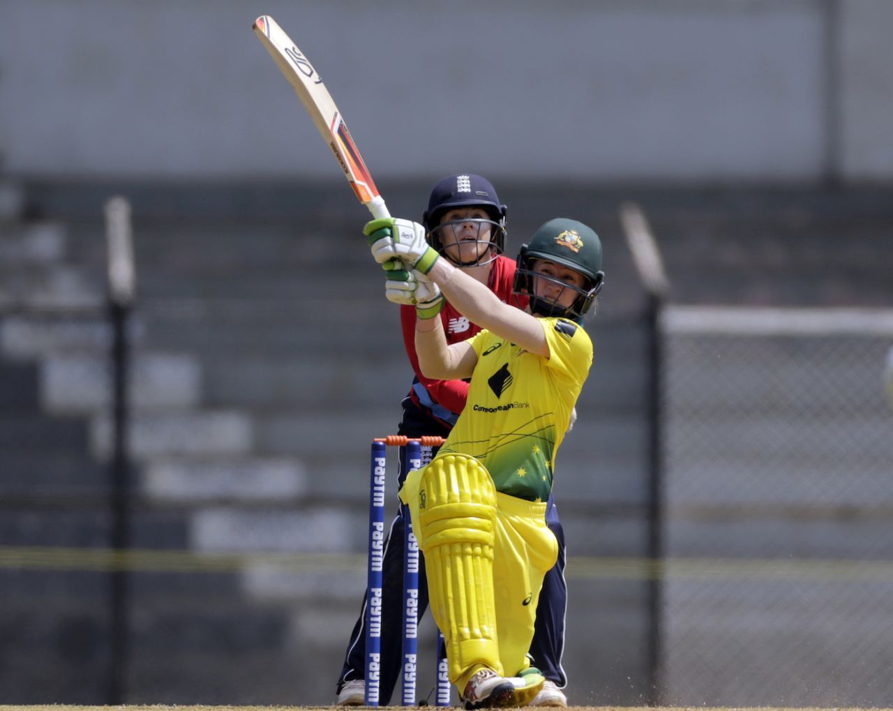 Rachael Haynes goes after the ball, England v Australia, Tri-Nation Women's T20 Series, Mumbai, March 23, 2018