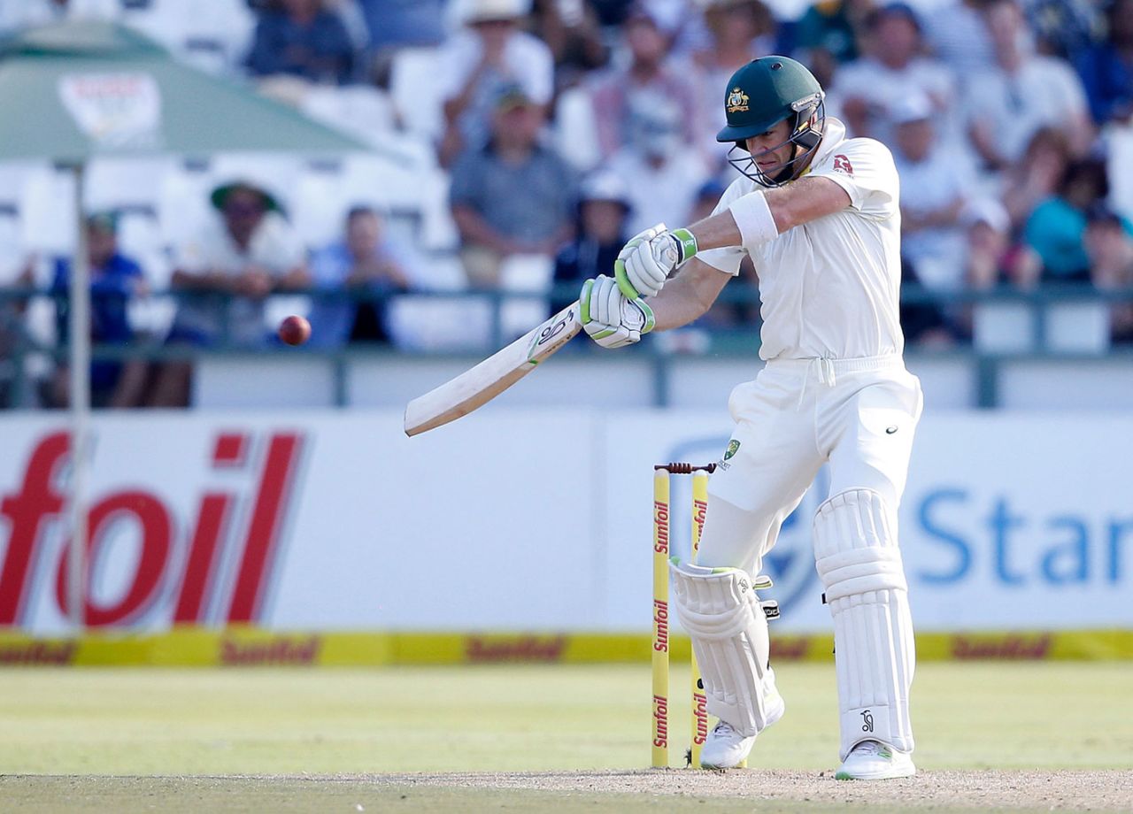 Tim Paine resisted as wickets fell, South Africa v Australia, 3rd Test, Cape Town, 2nd day, March 23, 2018