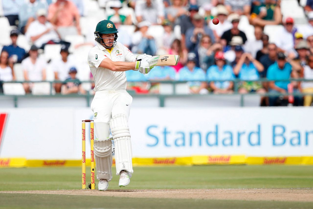 Tim Paine brings out the pull, South Africa v Australia, 3rd Test, Cape Town, 3rd day, March 24, 2018