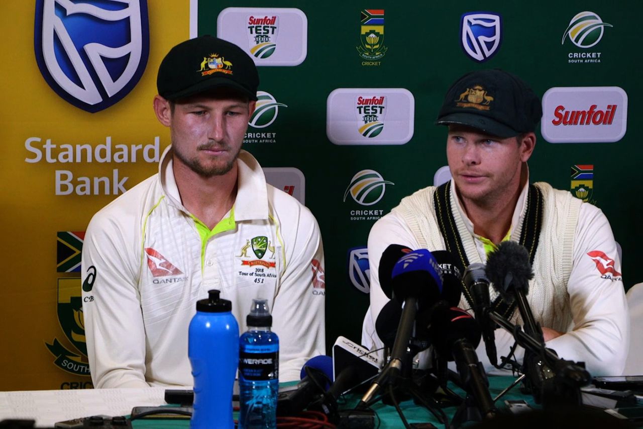 Cameron Bancroft and Steven Smith own up to ball-tampering, South Africa v Australia, 3rd Test, Cape Town, 3rd day, March 24, 2018