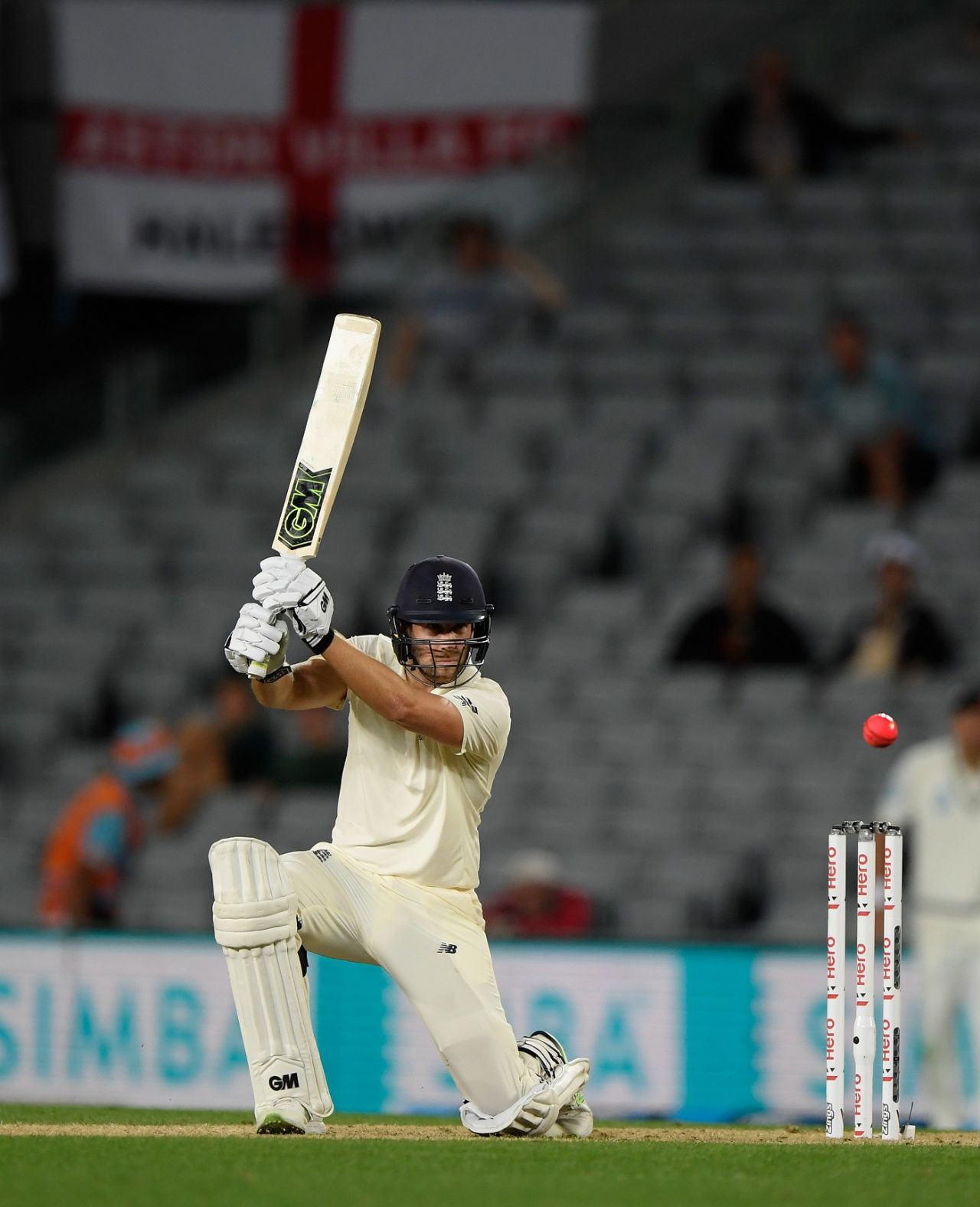 Dawid Malan goes through the covers, New Zealand v England, 1st Test, Auckland, 4th day, March 25, 2018