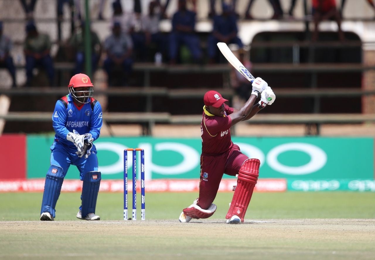 Rovman Powell led a late West Indies fightback, Afghanistan v West Indies, World Cup Qualifier, final, Harare, March 25, 2018