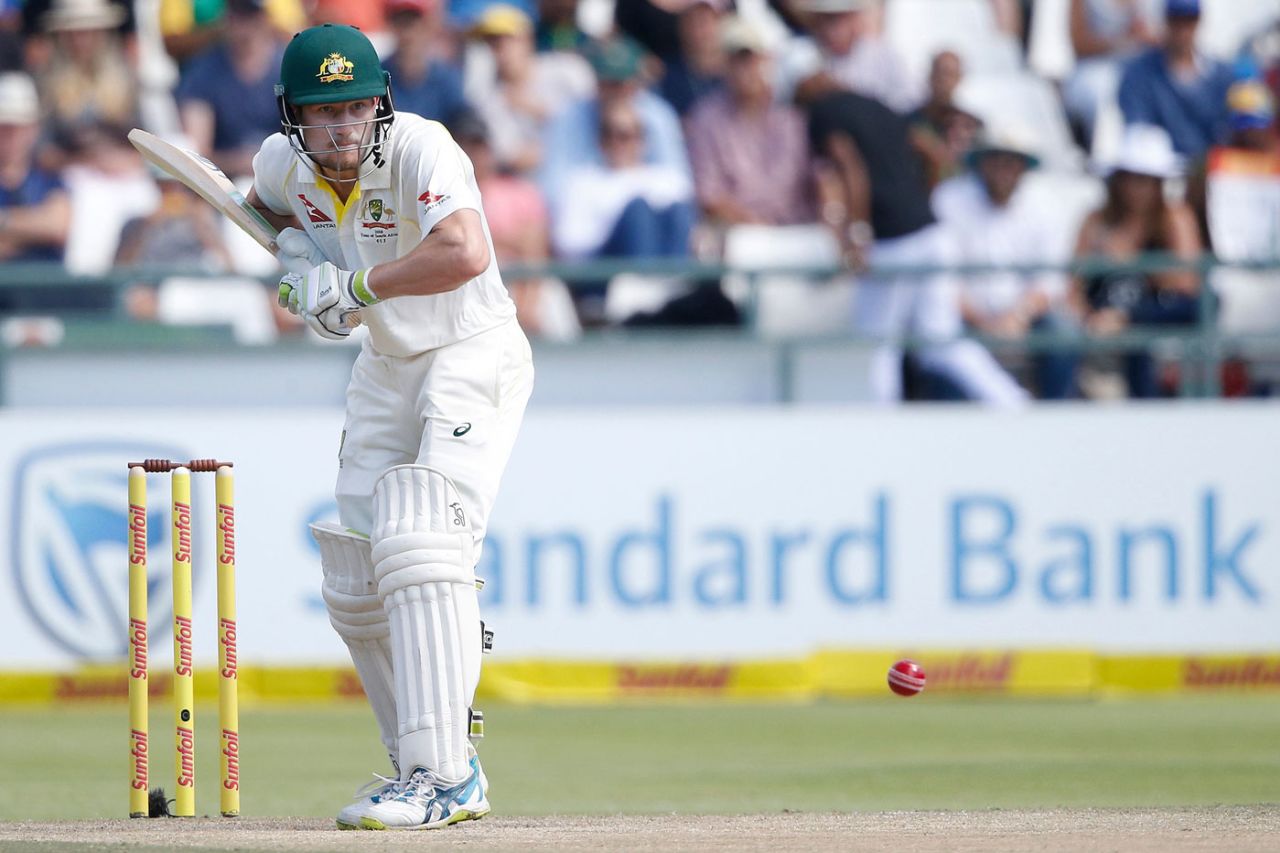 Cameron Bancroft faces up in the middle, South Africa v Australia, 3rd Test, Cape Town, 4th day, March 25, 2018