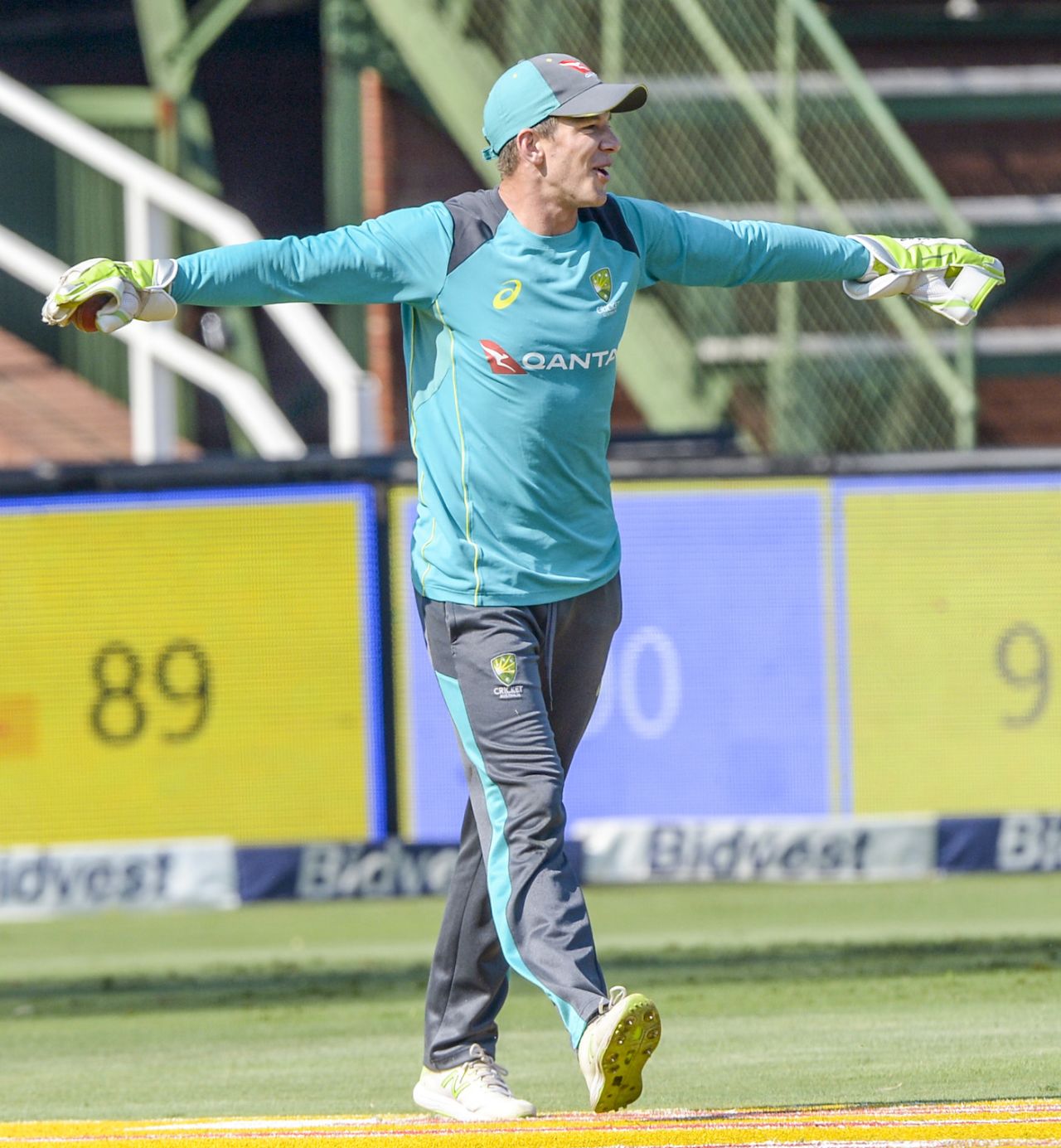 Australia's new Test captain Tim Paine at a practice session at the Wanderers, Johannesburg, March 29, 2018