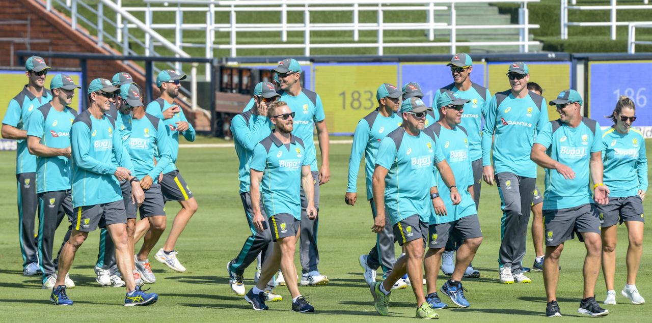 Australia practice on the eve of the fourth Test, Darren Lehmann's last as coach, Johannesburg, March 29, 2018
