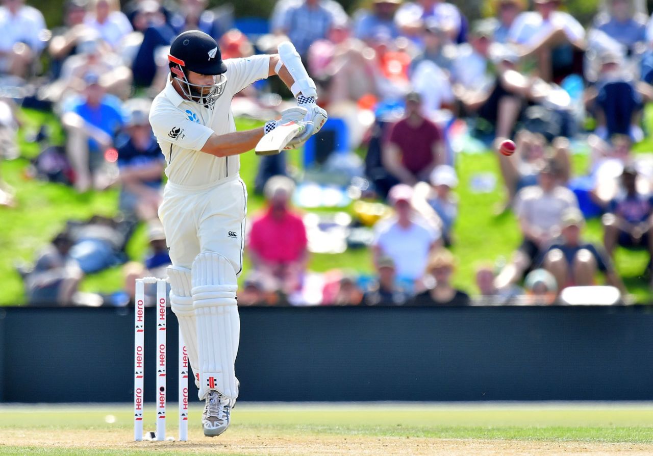 Kane Williamson stood firm until lunch, New Zealand v England, 2nd Test, Christchurch, 2nd day, March 31, 2018
