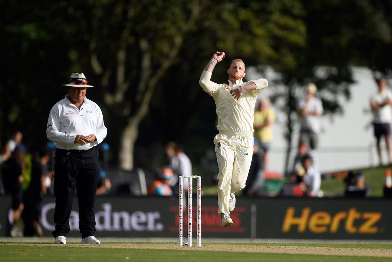 Ben Stokes returned to the bowling crease, New Zealand v England, 2nd Test, Christchurch, 2nd day, March 31, 2018
