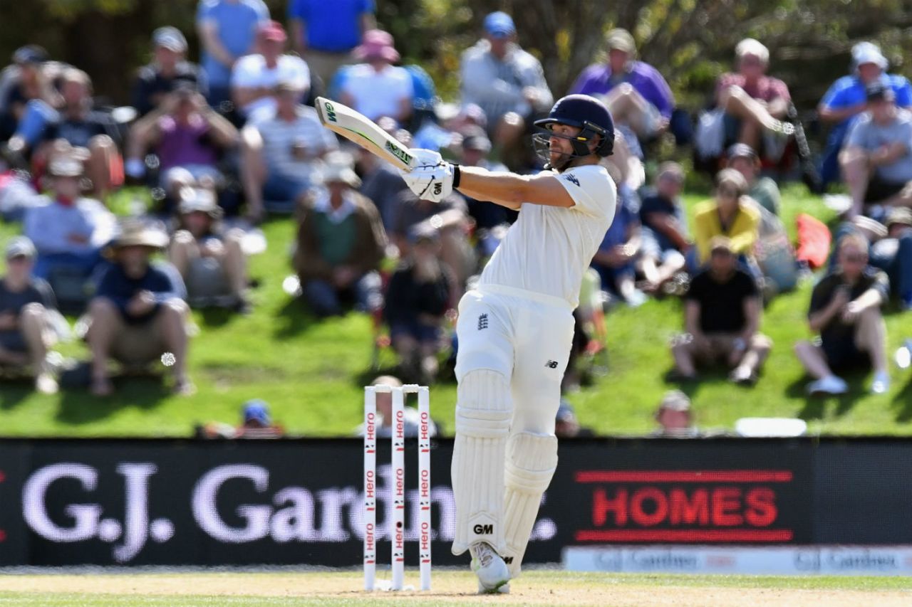 Dawid Malan pulls through the leg side, New Zealand v England, 2nd Test, Christchurch, 4th day, April 2, 2018