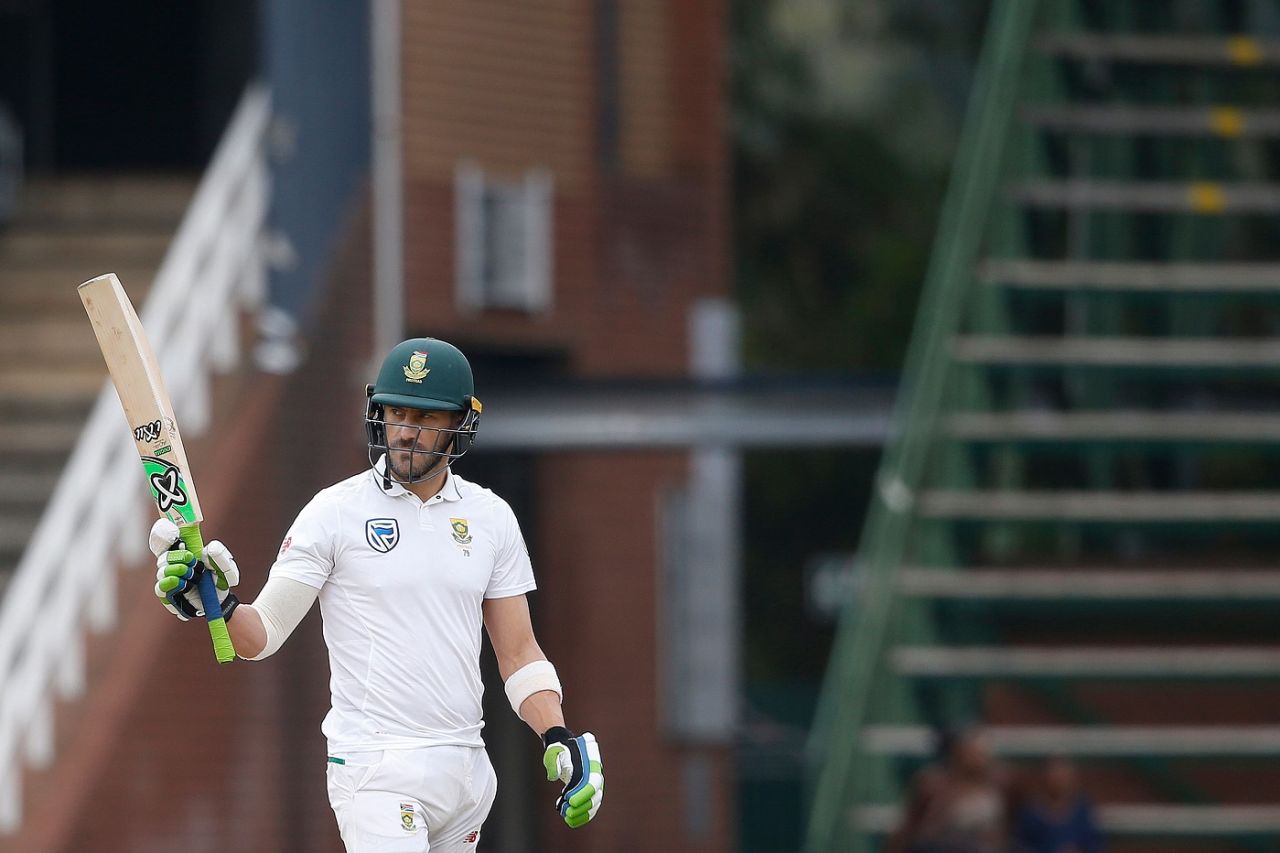 Faf du Plessis celebrates his fifty, South Africa v Australia, 4th Test, 4th day, Johannesburg, April 2, 2018