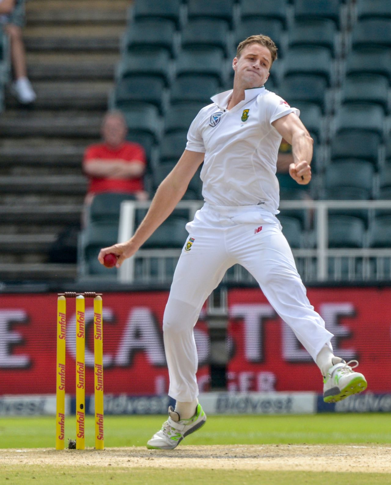 Morne Morkel in action on his last day as a Test cricketer, South Africa v Australia, 4th Test, Johannesburg, April 3, 2018